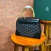 Goyard Saigon Structure Mini Bag In Black Canvas Leather Size 20x15x7.5cm - 2