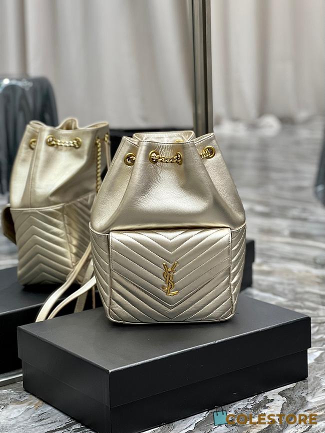 Ysl Joe Backpack In Lame Leather Lambskin 6726091 - 1