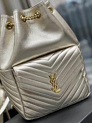 Ysl Joe Backpack In Lame Leather Lambskin 6726091 - 3