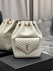Ysl Joe Backpack In White Leather Lambskin 6726091  - 1