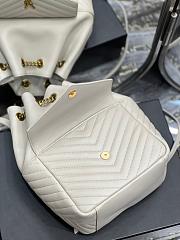 Ysl Joe Backpack In White Leather Lambskin 6726091  - 5