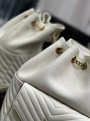 Ysl Joe Backpack In White Leather Lambskin 6726091  - 3