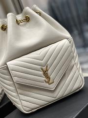 Ysl Joe Backpack In White Leather Lambskin 6726091  - 2
