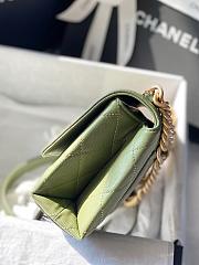 Chanel Mini Flap Bag Gold-Tone Metal Green AS2711 19.5x14x9cm - 2