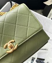Chanel Mini Flap Bag Gold-Tone Metal Green AS2711 19.5x14x9cm - 6