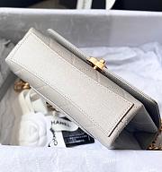 Chanel Mini Flap Bag Gold-Tone Metal White AS2711 19.5x14x9cm - 6