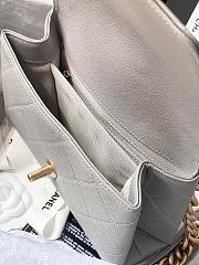 Chanel Mini Flap Bag Gold-Tone Metal White AS2711 19.5x14x9cm - 2