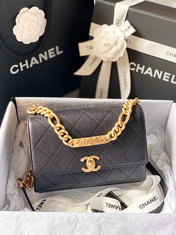 Chanel Mini Flap Bag Gold-Tone Metal Black AS2711 19.5x14x9cm