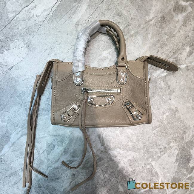 Colestore Balenciaga Motorcycle Bag In Beige Size 20x6x13cm  - 1