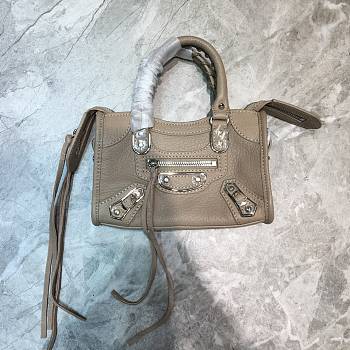 Colestore Balenciaga Motorcycle Bag In Beige Size 20x6x13cm 