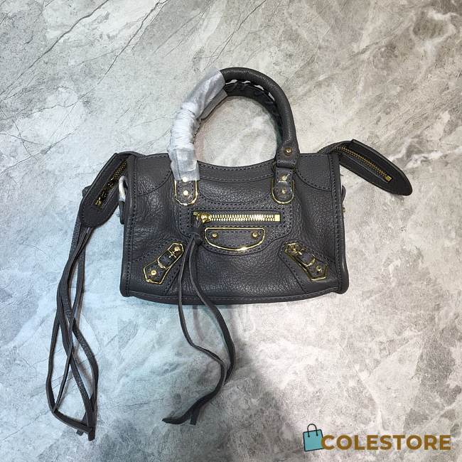 Colestore Balenciaga Motorcycle Bag In Grey Size 20x6x13cm  - 1