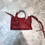 Colestore Balenciaga Motorcycle Bag In Red Size 20x6x13cm  - 4