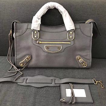 Colestore Balenciaga Motorcycle Bag In Grey Size 38x12x24cm