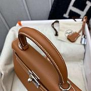 Hermes Kelly In Brown Silver Buckle - 6