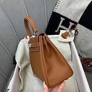 Hermes Kelly In Brown Silver Buckle - 5