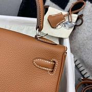 Hermes Kelly In Brown Silver Buckle - 4
