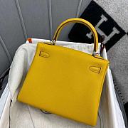 Hermes Kelly Bag In Yellow  - 6