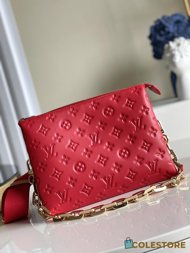Louis Vuitton Coussin PM HandBag In Red Size M57790  - 1