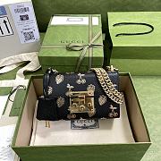 Gucci Lady Padlock Ophidia In Black 409487 Size 20x12.5x8cm - 1