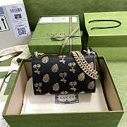 Gucci Lady Padlock Ophidia In Black 409487 Size 20x12.5x8cm - 5