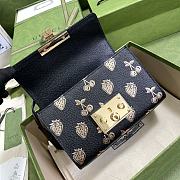 Gucci Lady Padlock Ophidia In Black 409487 Size 20x12.5x8cm - 6