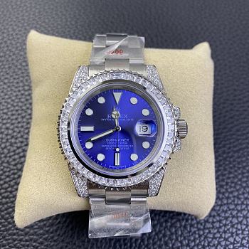 Rolex Day-Date 36 Blue Diamond Dial 18kt White Gold President Watch