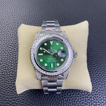 Rolex Day-Date 36 Green Dial 18kt Yellow Gold Diamond-Set President Watch