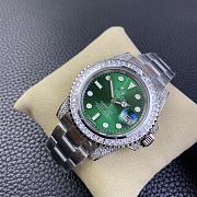 Rolex Day-Date 36 Green Dial 18kt Yellow Gold Diamond-Set President Watch - 3