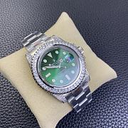 Rolex Day-Date 36 Green Dial 18kt Yellow Gold Diamond-Set President Watch - 4