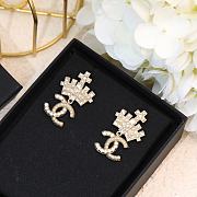 Chanel Crown Pearl Earings - 4