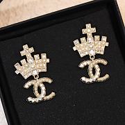 Chanel Crown Pearl Earings - 5
