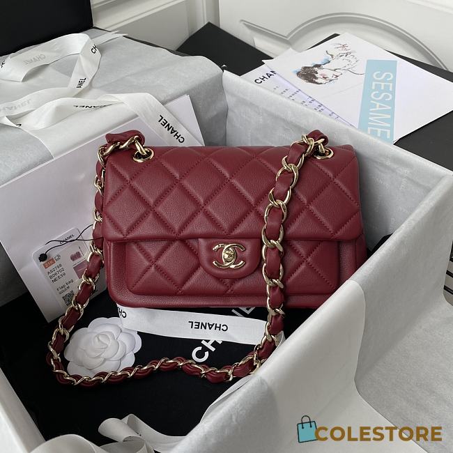 Chanel Small Fap Bag In Red AS2798  - 1