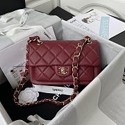 Chanel Small Fap Bag In Red AS2798  - 1