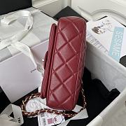 Chanel Small Fap Bag In Red AS2798  - 5