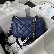 Chanel Small Fap Bag In Navy Blue AS2798  - 3