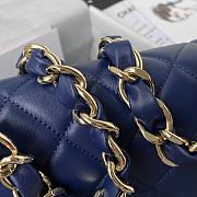 Chanel Small Fap Bag In Navy Blue AS2798  - 4