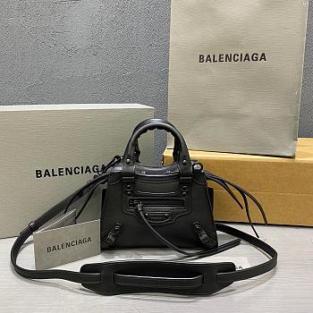 Colestore Balenciaga Mini Neo Classic Top Handle Bag Full Black 63852 22x14x11cm