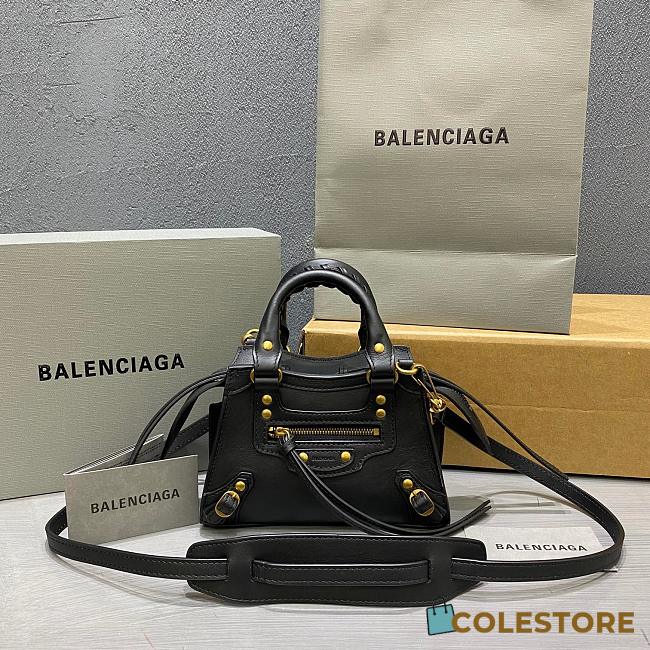 Colestore Balenciaga Mini Neo Classic Top Handle Bag Gold Hardware 63852 - 1