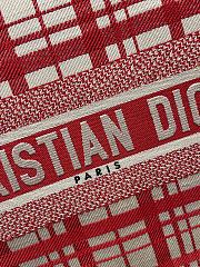 Dior Book Tote Cannage Embroidery Red&White M1286  - 2