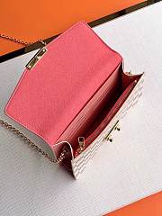 Louis Vuitton Croisette Chain Wallet Damier Azur Pink N60358 21cm - 3