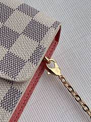 Louis Vuitton Croisette Chain Wallet Damier Azur Pink N60358 21cm - 6