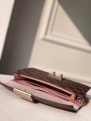 Louis Vuitton Croisette Chain Wallet Damier Ebene Magnolia Pink N60287 21cm - 2