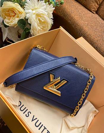 Louis Vuitton Twist Blue Epi Leather M50280 Size 23x18x8cm