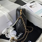 Chanel Shoulder Bag In Black Lambskin Leather AS2857 Size 16x12x6cm - 6