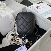 Chanel Shoulder Bag In Black Lambskin Leather AS2857 Size 16x12x6cm - 5