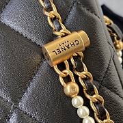 Chanel Shoulder Bag In Black Lambskin Leather AS2857 Size 16x12x6cm - 2