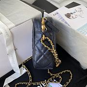 Chanel Shoulder Bag In Black Calfskin Leather AS2857 Size 16x12x6cm - 5