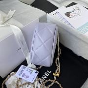 Chanel Shoulder Bag In Light Purple Lambskin Leather AS2857  - 2