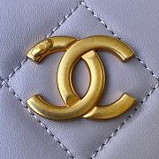 Chanel Shoulder Bag In Light Purple Lambskin Leather AS2857  - 4