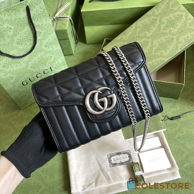 Gucci GG Marmont Matelassé Silver Chain 474575  - 1
